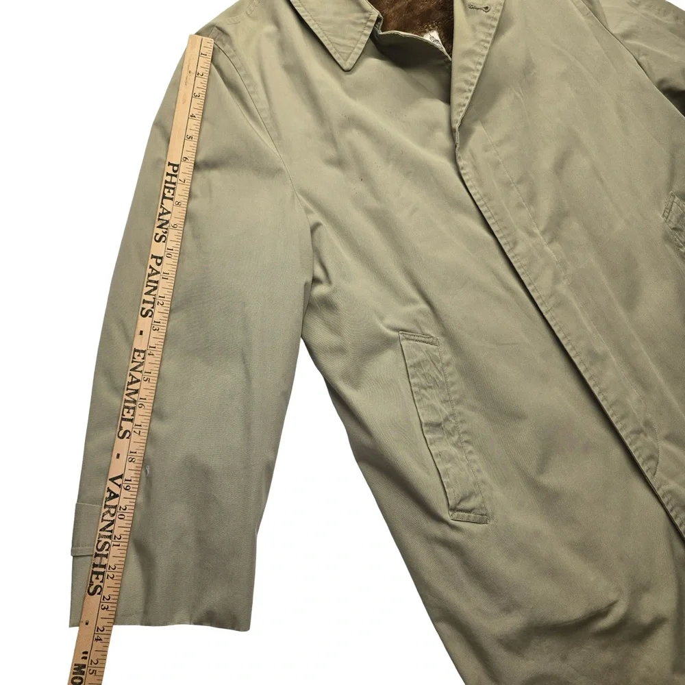 London Fog Maincoats Pile‎ Lined Trench Coat Tan Men’s Vintage Outerwear
